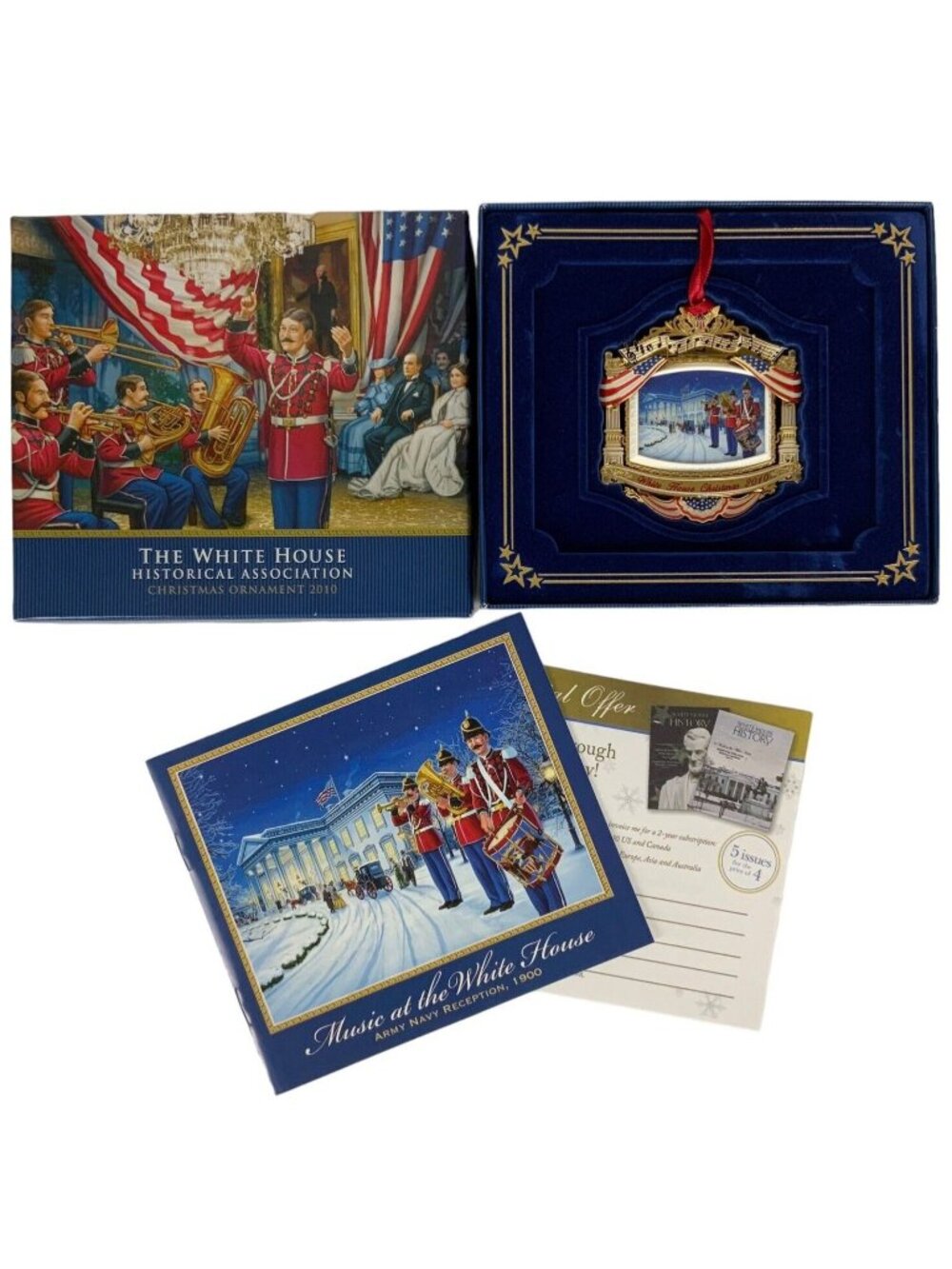 White House Historical Association Christmas Ornament 2010 Army Navy Reception